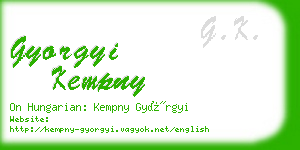 gyorgyi kempny business card